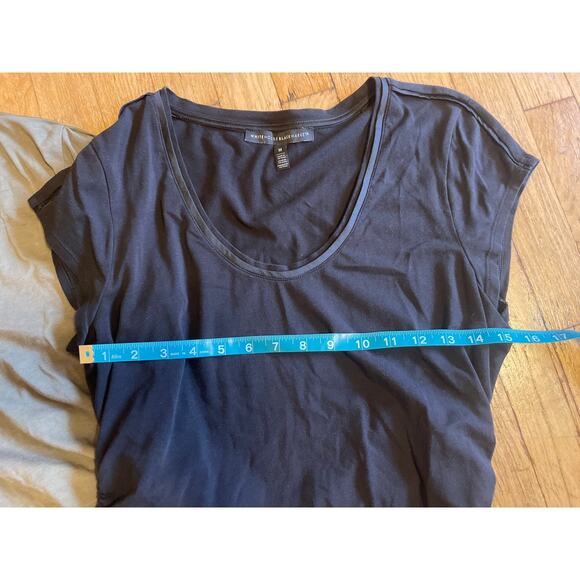 White House Black Market Two Ruched Side Tee Shirt Womens Medium - Picture 2 of 5